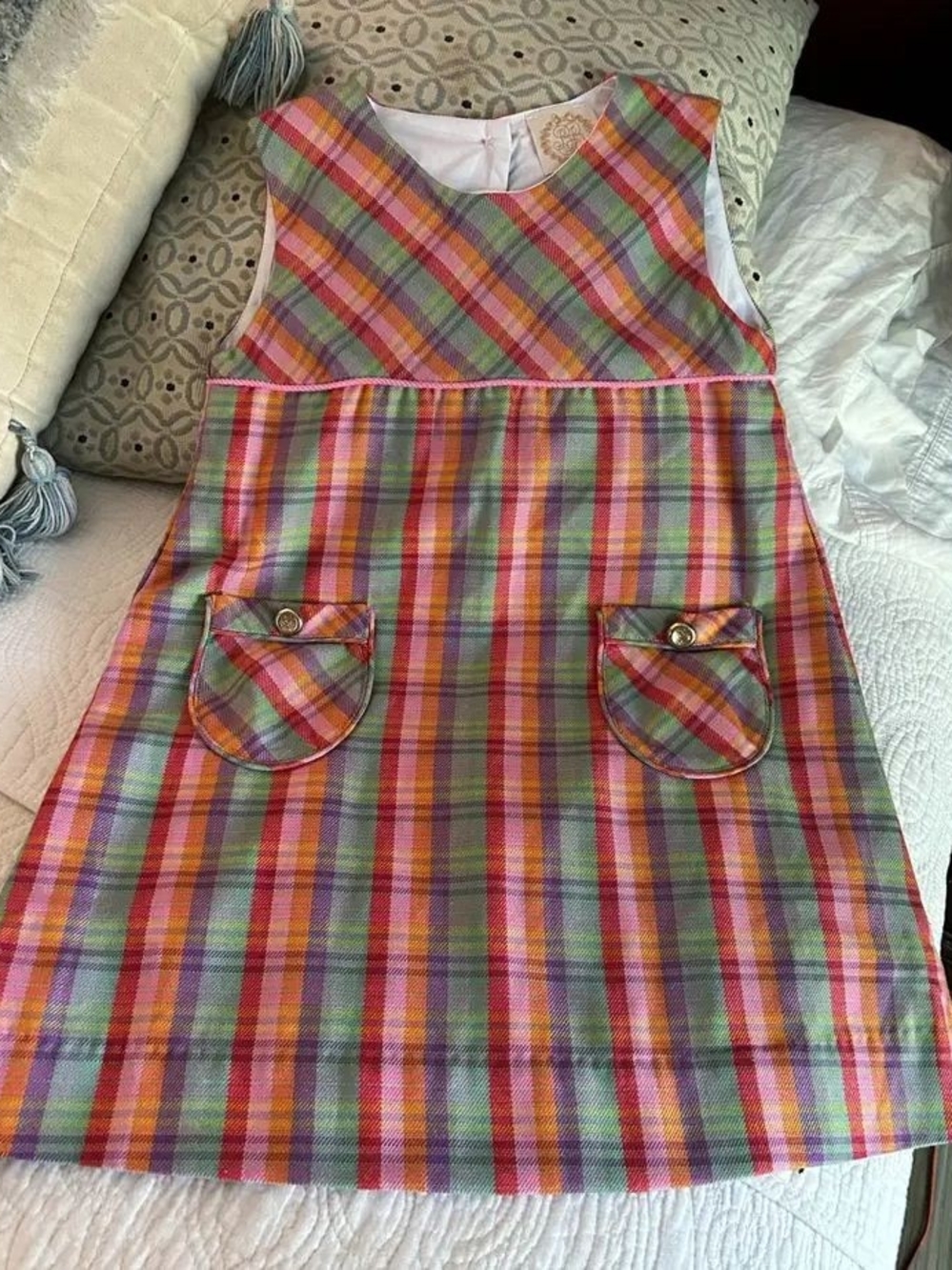 The Beaufort Bonnet Co Plaid Fall Dress Size 8